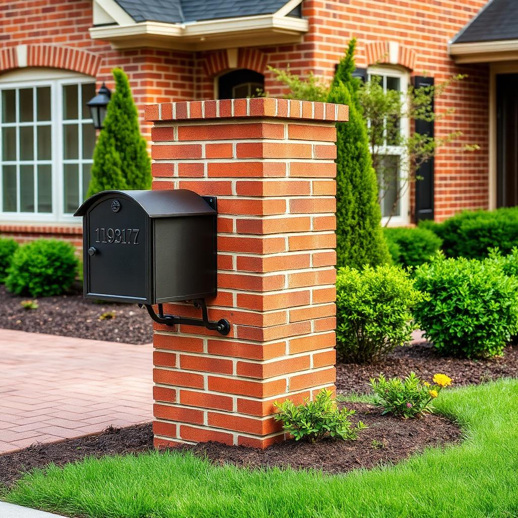 Custom Brick Mailbox & Planter