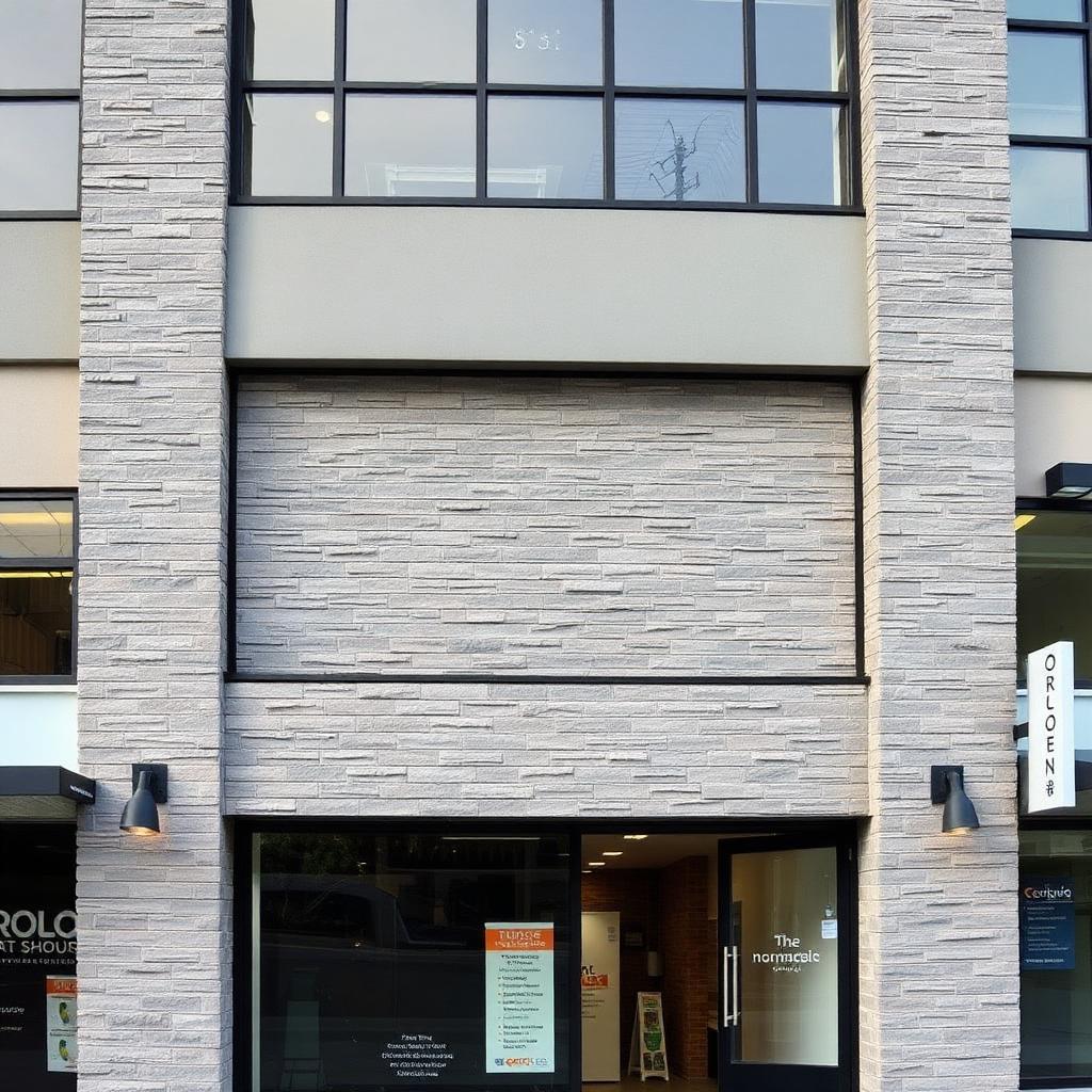 Commercial Building Stone Facade