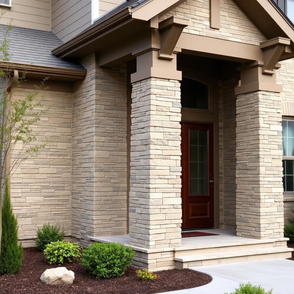 Stone Entry Columns & Facade